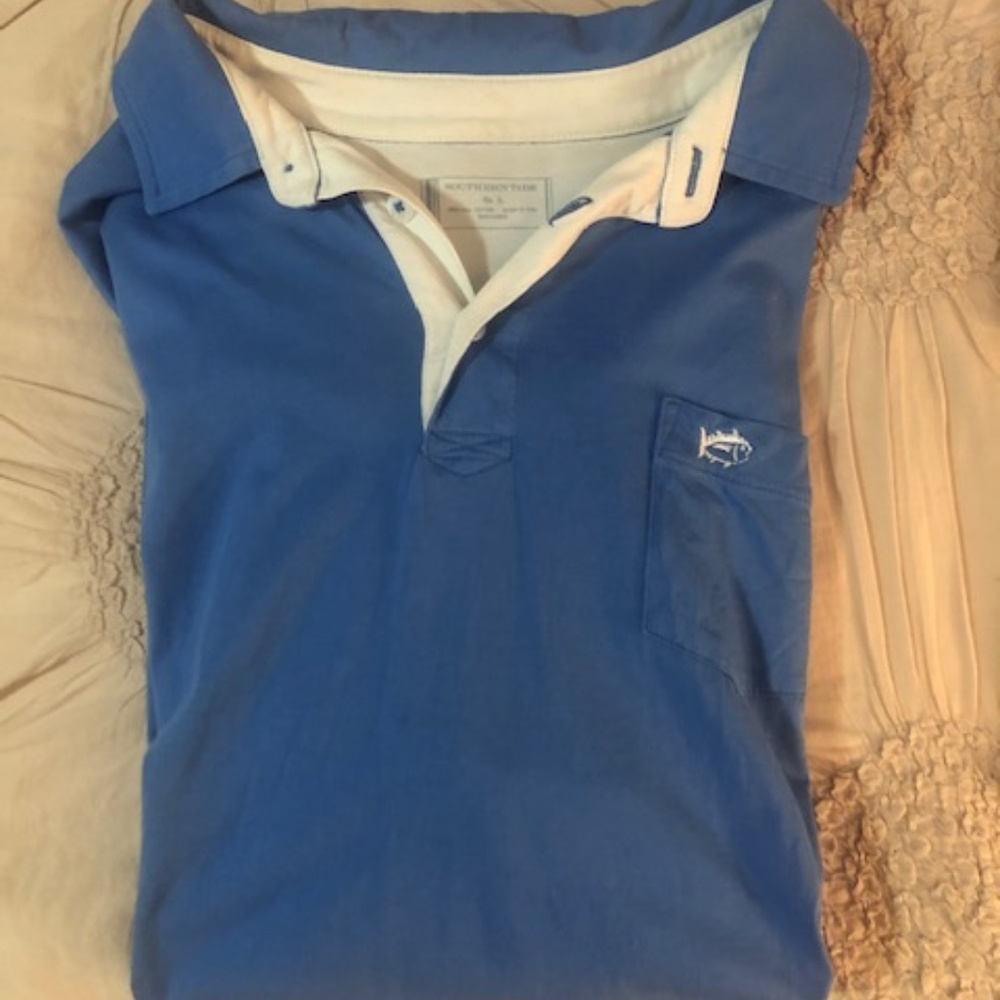 Southern Tide Short Sleeve Collared Shirt - Large